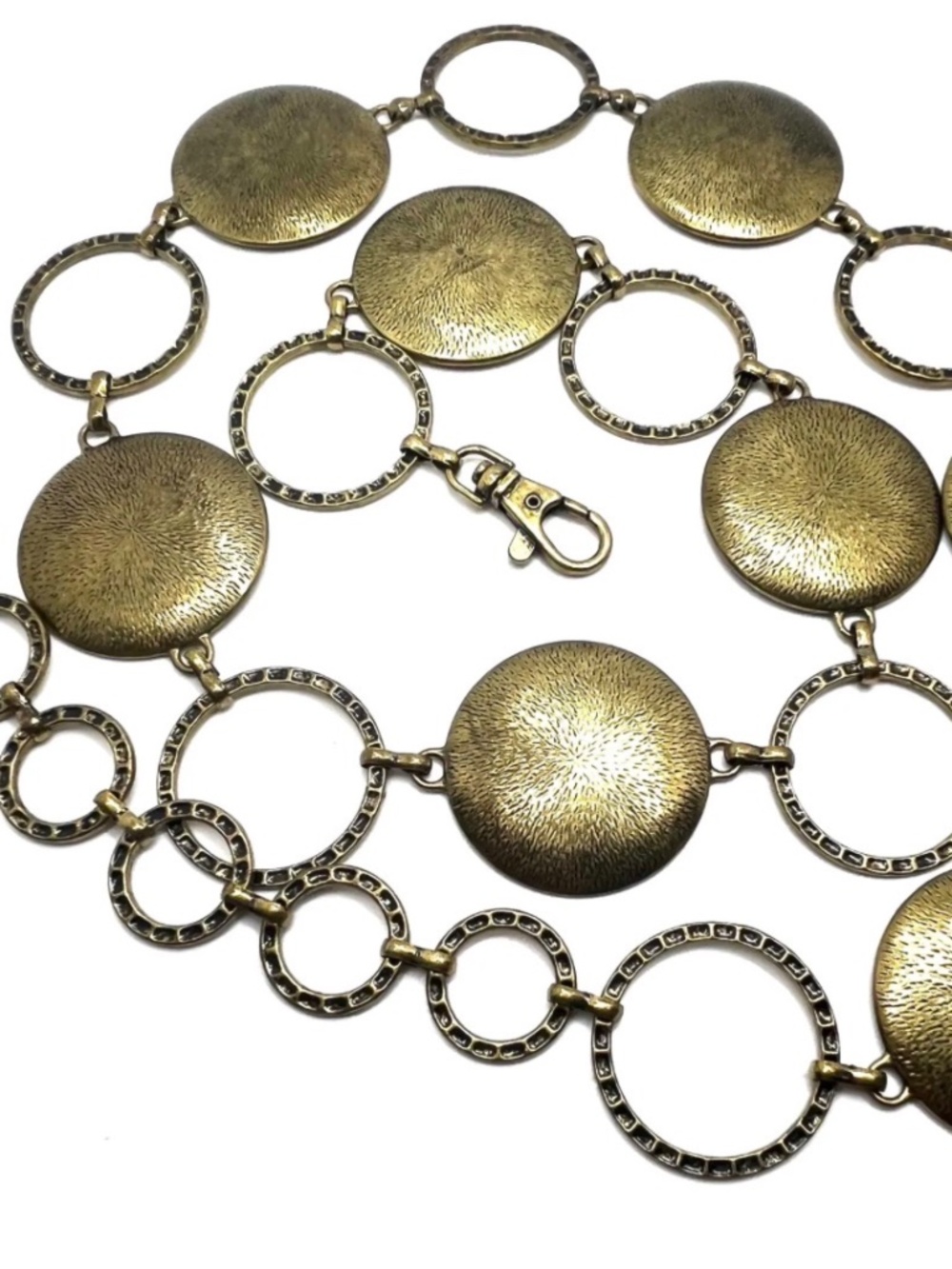 Vintage Medallion Disc Metal Dress Belt Gypsy Renaissance Festival Round Dress